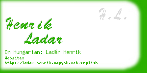 henrik ladar business card
