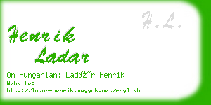 henrik ladar business card